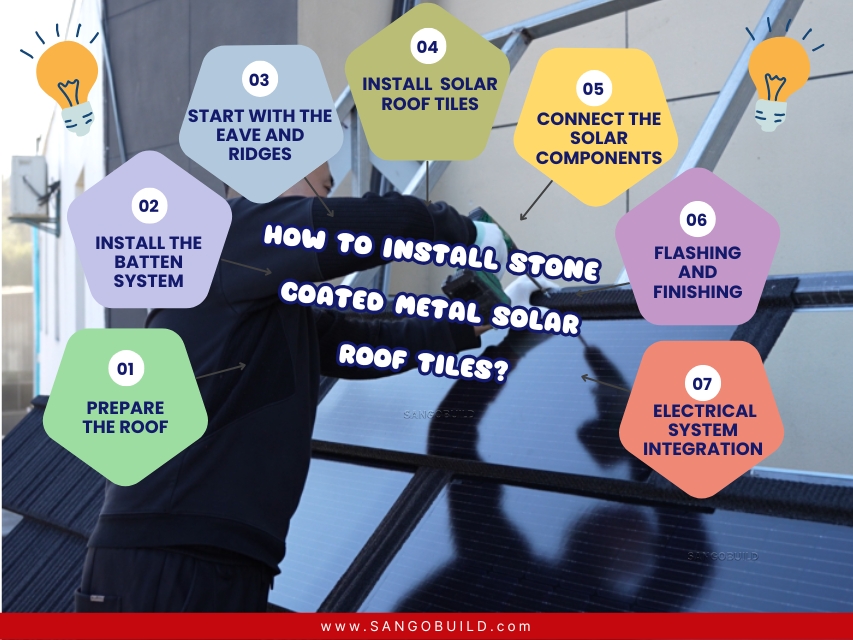 How to Install Stone-Coated Metal Solar Roof Tiles